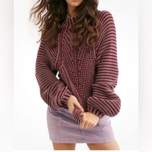 Free People Sweetheart chunky mock neck sweater sz XS